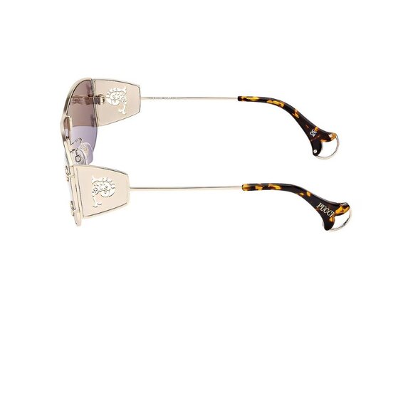 Emilio Pucci Shield Sunglasses in Shiny Pale Gold main image 12